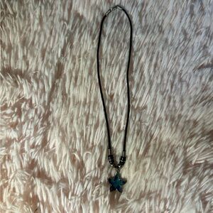 Flower Mood Necklace with Black Cord